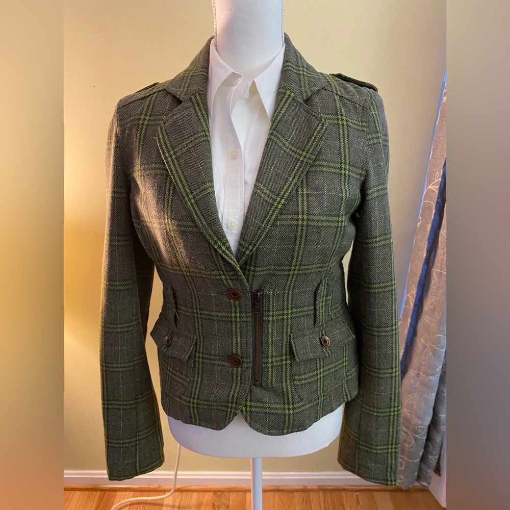 ONLY the unlimited label wool plaid blazer